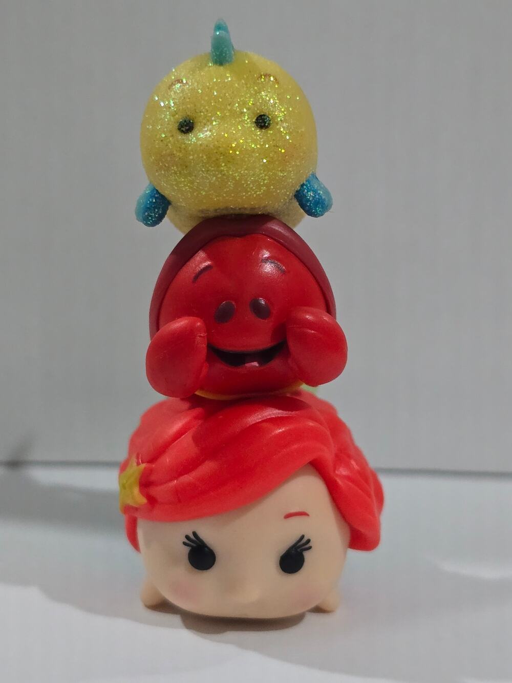 Disney Tsum Tsum Ariel Flounder Sebastian Vinyl Figure Set 3 Jakks Pacific